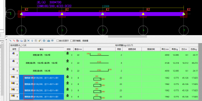 箍筋每跨单独显示